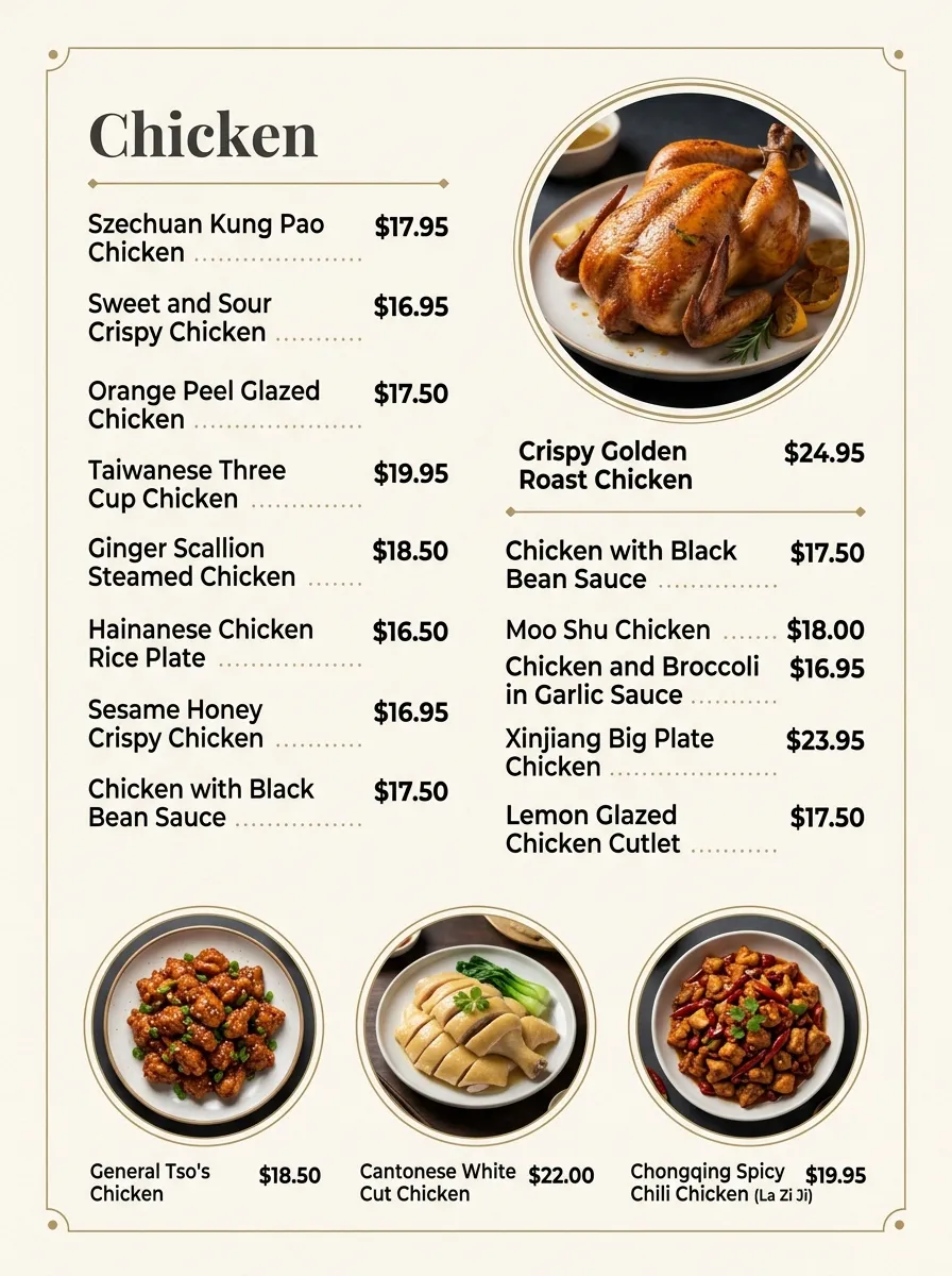 Circular Frame Restaurant Menu | Generated by Nano Banana 2 (Aspect ratio - 3:4)