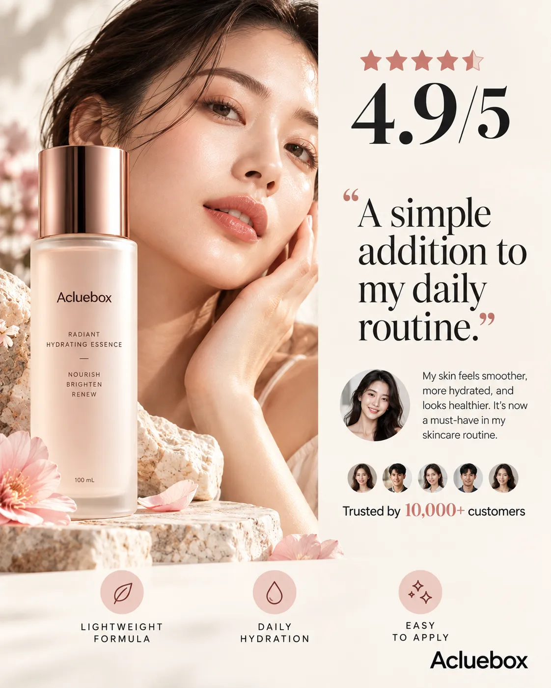 Click to enlarge Social proof ad layout