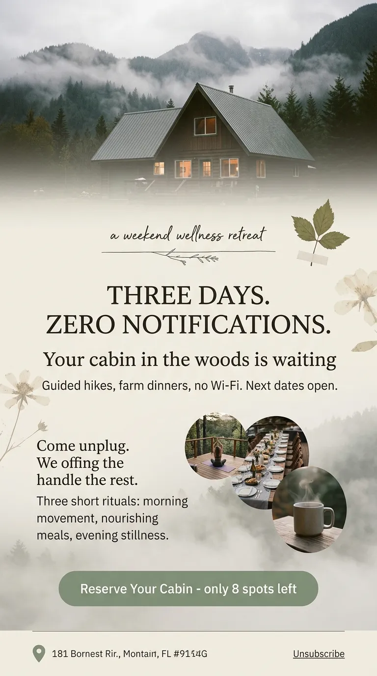 Wellness Retreat EDM Banner
